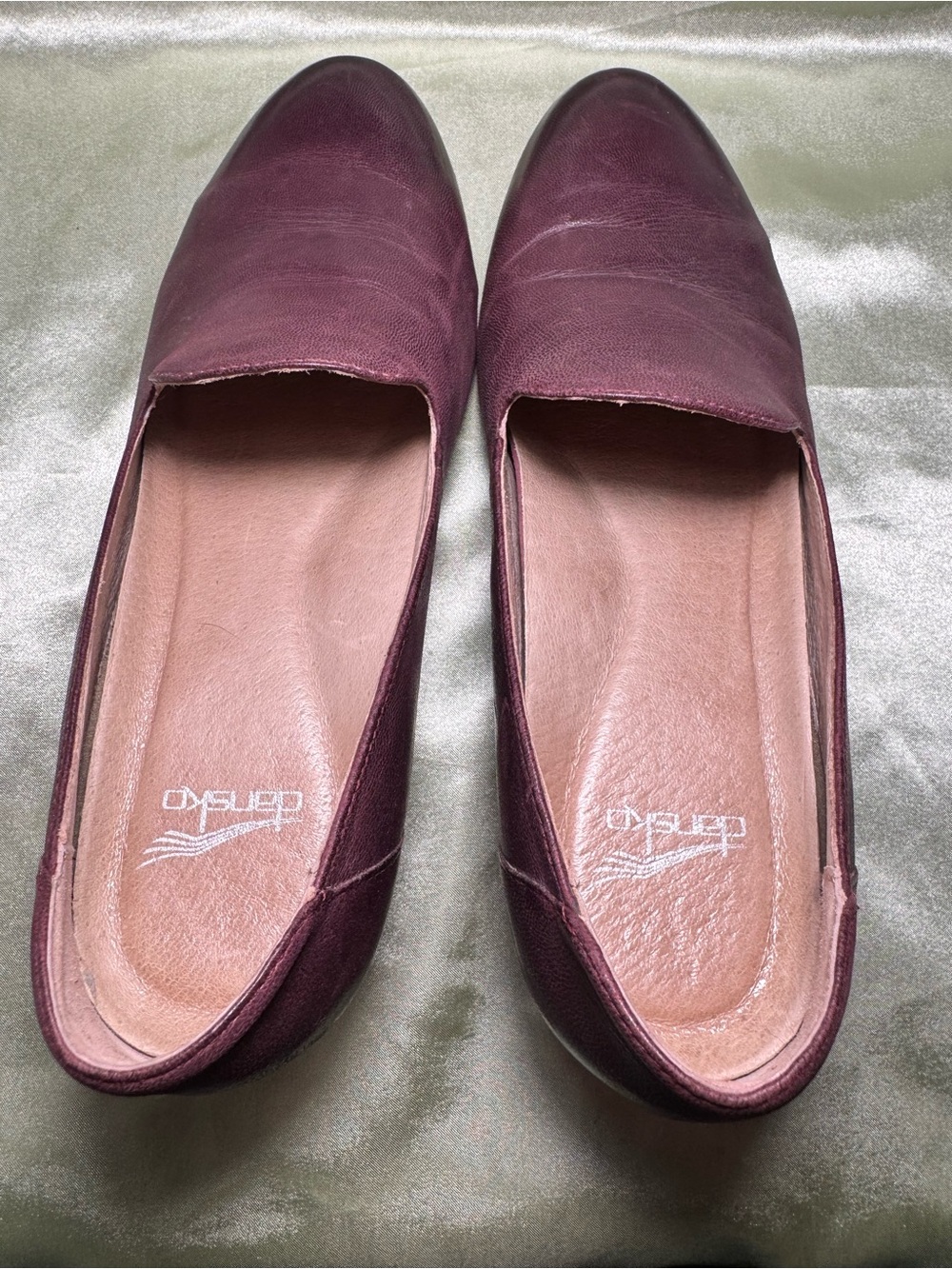 Dansko Preston Leather Chunky Block Heel Pumps Shoes Eggplant EU 37 US 6.5-7 - Picture 4 of 8